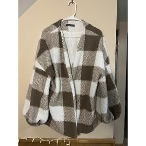 Oversized Sherpa Cardigan